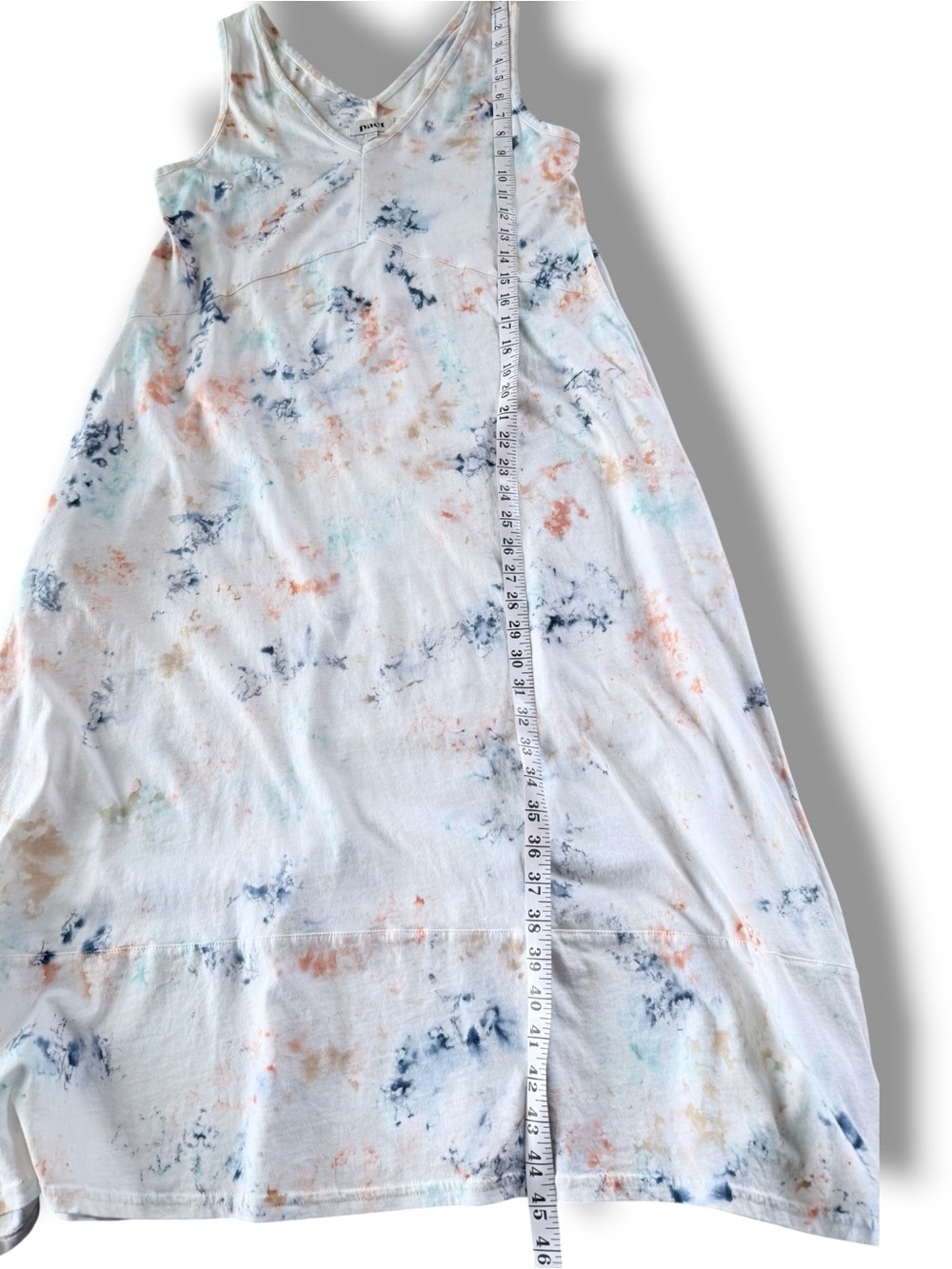 Pact Blue Ice Dye Vintage Tie-Dye Midi Dress Size Medium - Picture 5 of 9